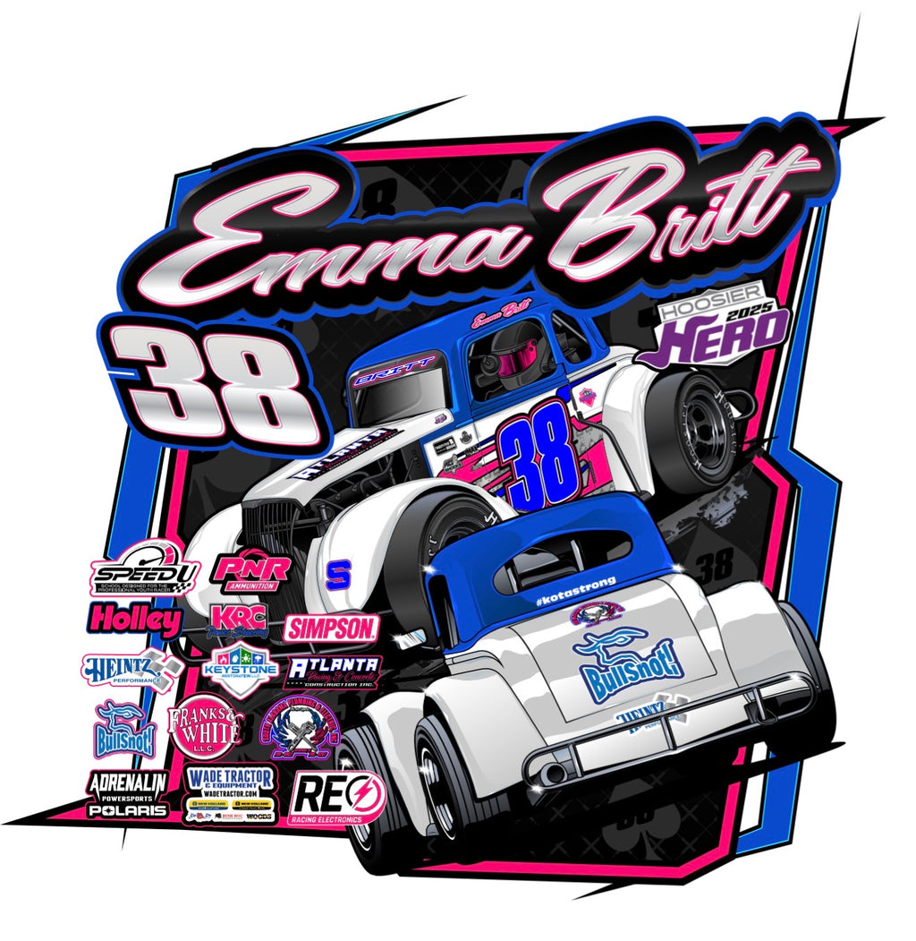 NEW Emma Britt Racing T-Shirt with Race Car